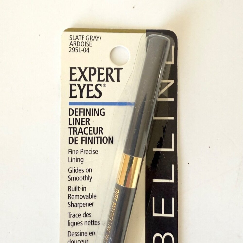 NEW Maybelline Expert Eyes Liner SLATE GRAY 0.01 oz Hypoallergenic Sharpener - Picture 2 of 5
